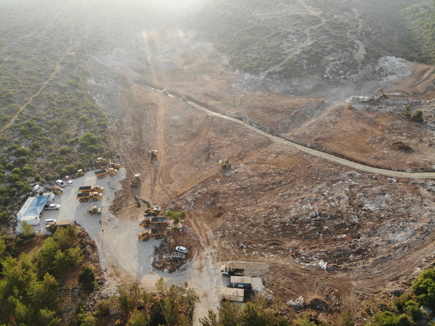 Large earthworks site